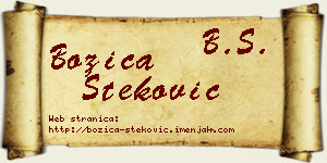 Božica Steković vizit kartica